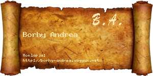 Borhy Andrea névjegykártya